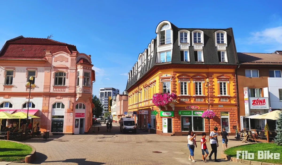 Kolorowe kamieniczki w Popradzie